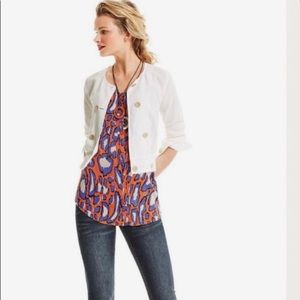 CAbi Cropped Linen Piazza Jacket #5096